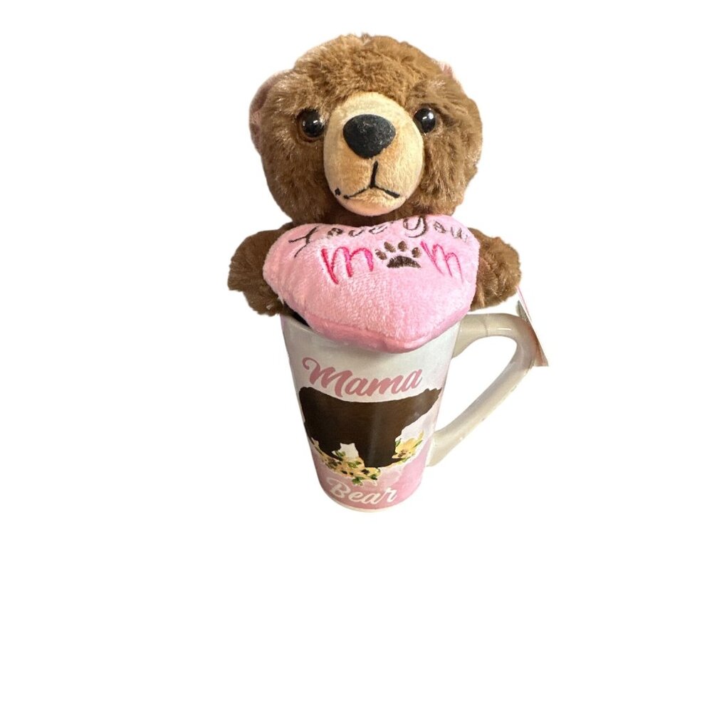 happy mothers day bundle includs pop up card  bear and a mug  3 helium balloons